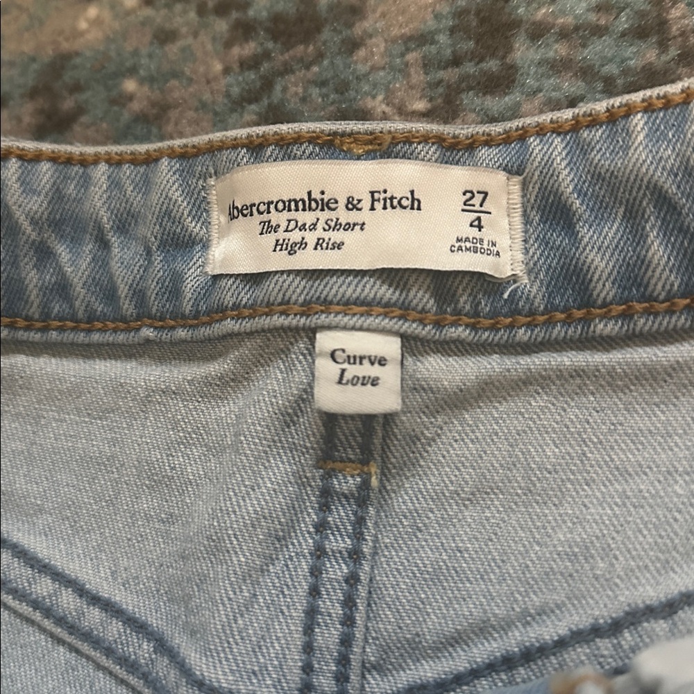 Abercrombie & Fitch Light Blue Jean Shorts - Dad Shorts - Curve Love - Picture 11 of 14